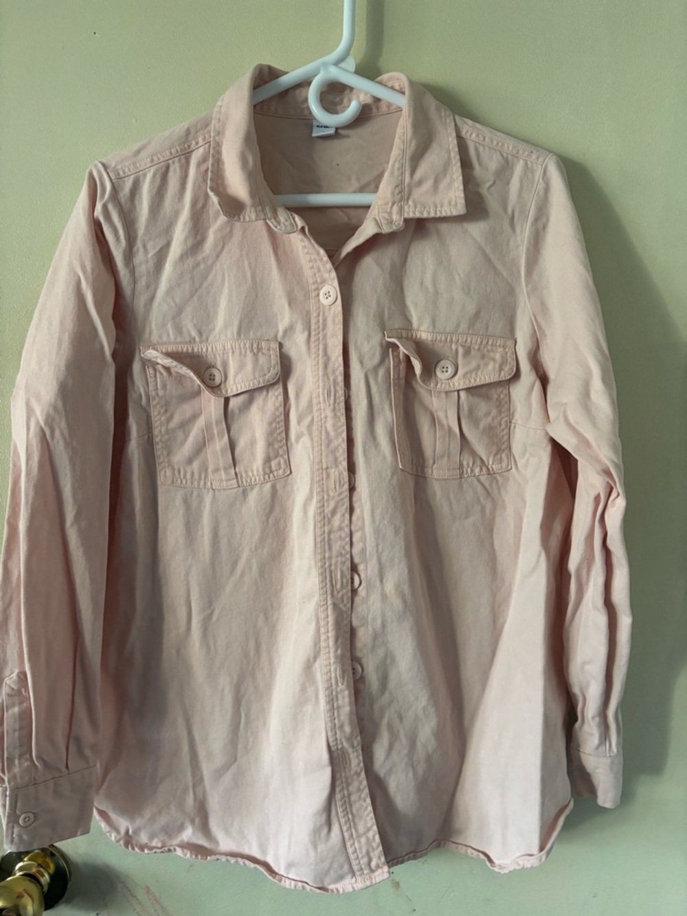Old Navy Light Pink Button-Up Camisole Top